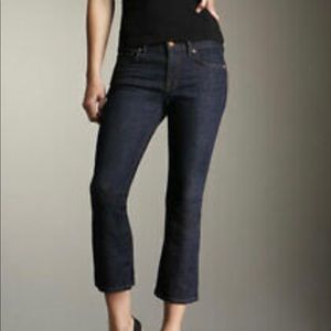 J Brand 25 GIG Pure dark wash mid-rise crop Flared